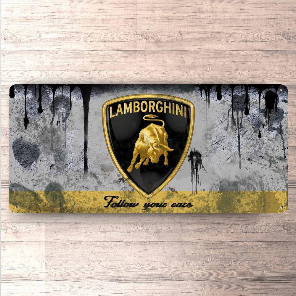 Lamborghini Vintage 30x60cm Skilt-Skilte-Lamborghini-Garage Culture Shop- garage - man cave - merchandise