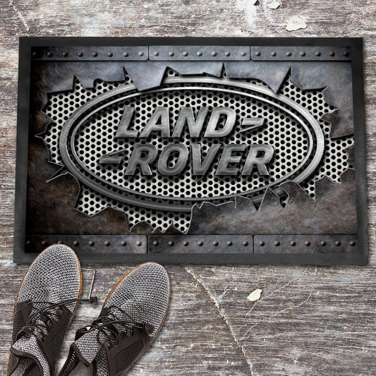 Land Rover Metal Ripped Dørmåtte-Dørmåtte-Land Rover-Garage Culture Shop- garage - man cave - merchandise