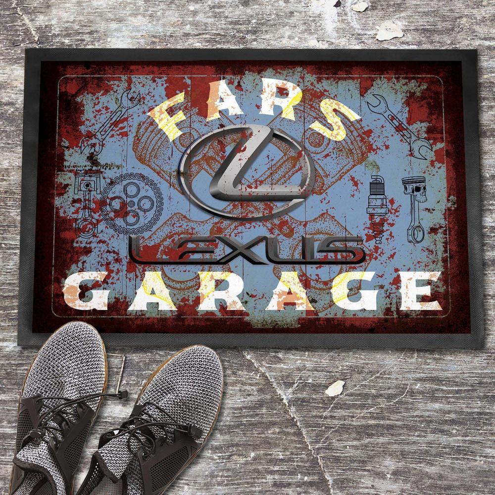 Lexus Fars Garage Vintage Dørmåtte-Dørmåtte-Lexus-Garage Culture Shop- garage - man cave - merchandise