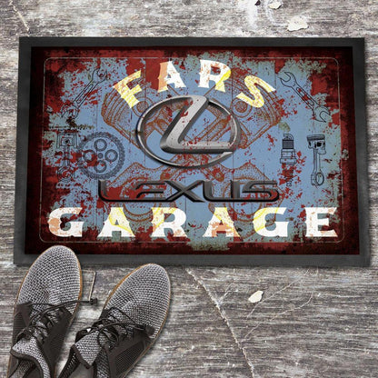 Lexus Fars Garage Vintage Dørmåtte-Dørmåtte-Lexus-Garage Culture Shop- garage - man cave - merchandise