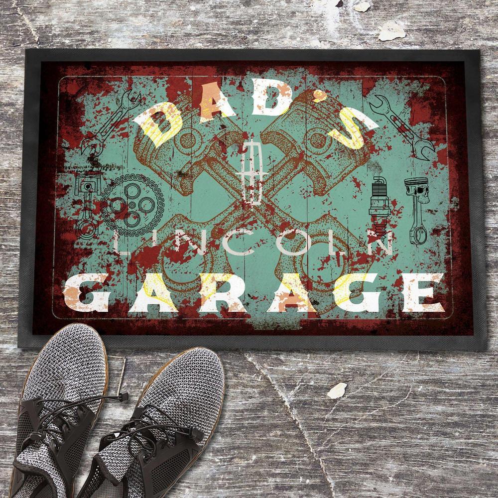 Lincoln Dads Garage Vintage Dørmåtte-Dørmåtte-Lincoln-Garage Culture Shop- garage - man cave - merchandise
