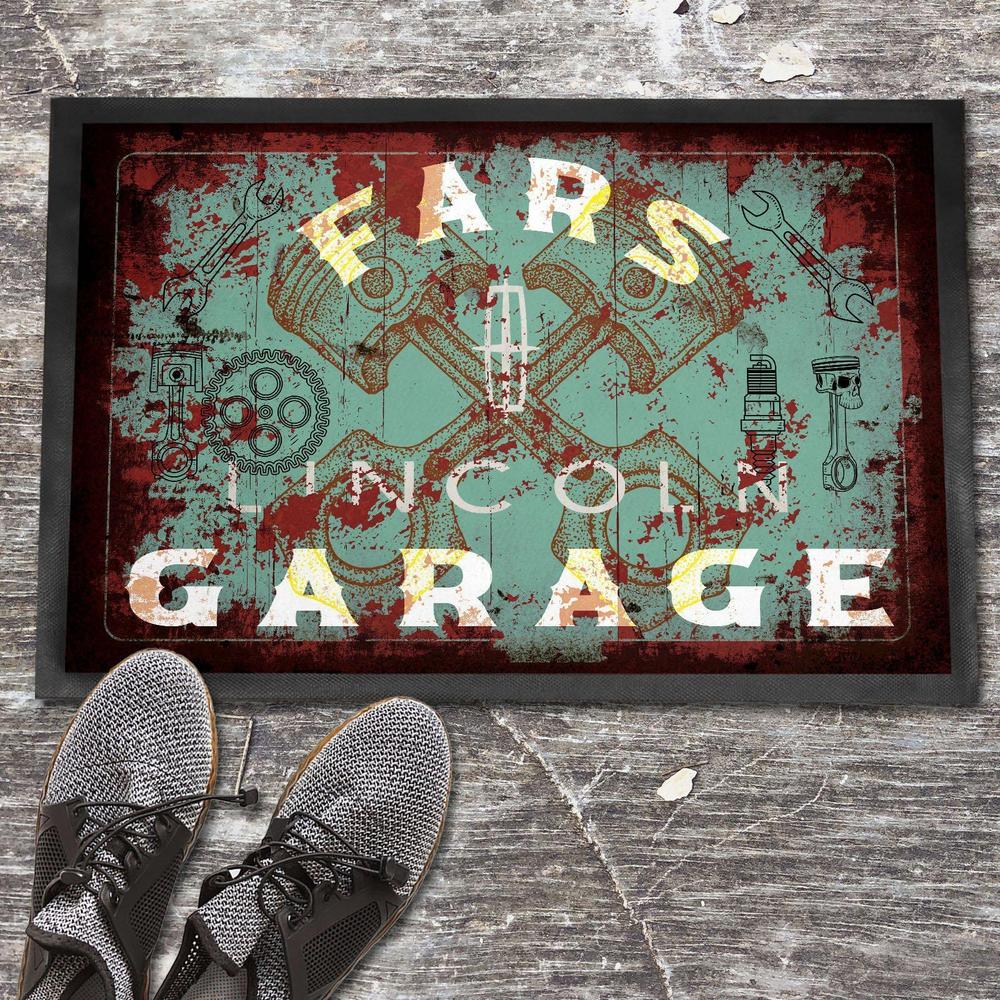 Lincoln Fars Garage Vintage Dørmåtte-Dørmåtte-Lincoln-Garage Culture Shop- garage - man cave - merchandise