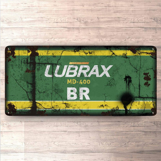 Lubrax Motor Oil Vintage 30x60cm Skilt-Skilte-Motoroil-Garage Culture Shop- garage - man cave - merchandise