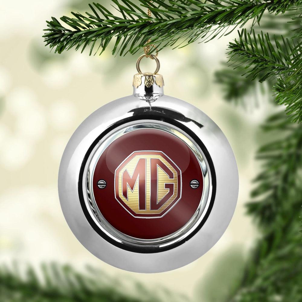 MG Julekugle-Julekugle-MG-Sølv-Garage Culture Shop- garage - man cave - merchandise