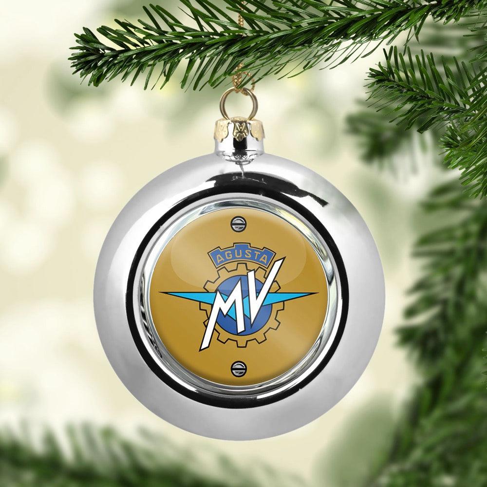 MV Agusta Julekugle-Julekugle-MV Agusta-Sølv-Garage Culture Shop- garage - man cave - merchandise