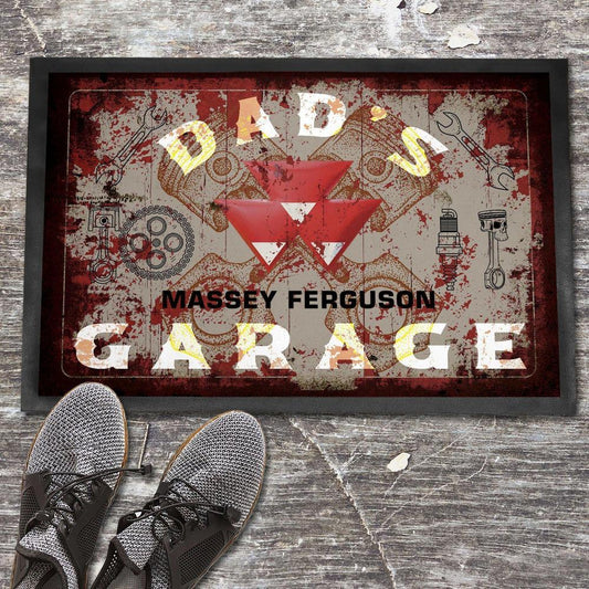 Massey Ferguson Dads Garage Vintage Dørmåtte-Dørmåtte-Massey Ferguson-Garage Culture Shop- garage - man cave - merchandise