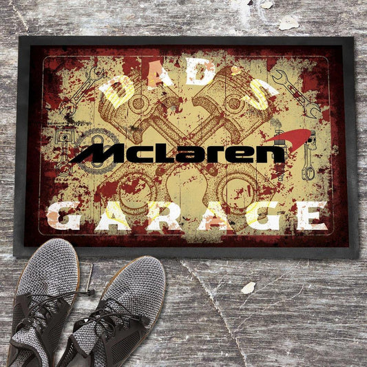 Mclaren Dads Garage Vintage Dørmåtte-Dørmåtte-McLaren-Garage Culture Shop- garage - man cave - merchandise