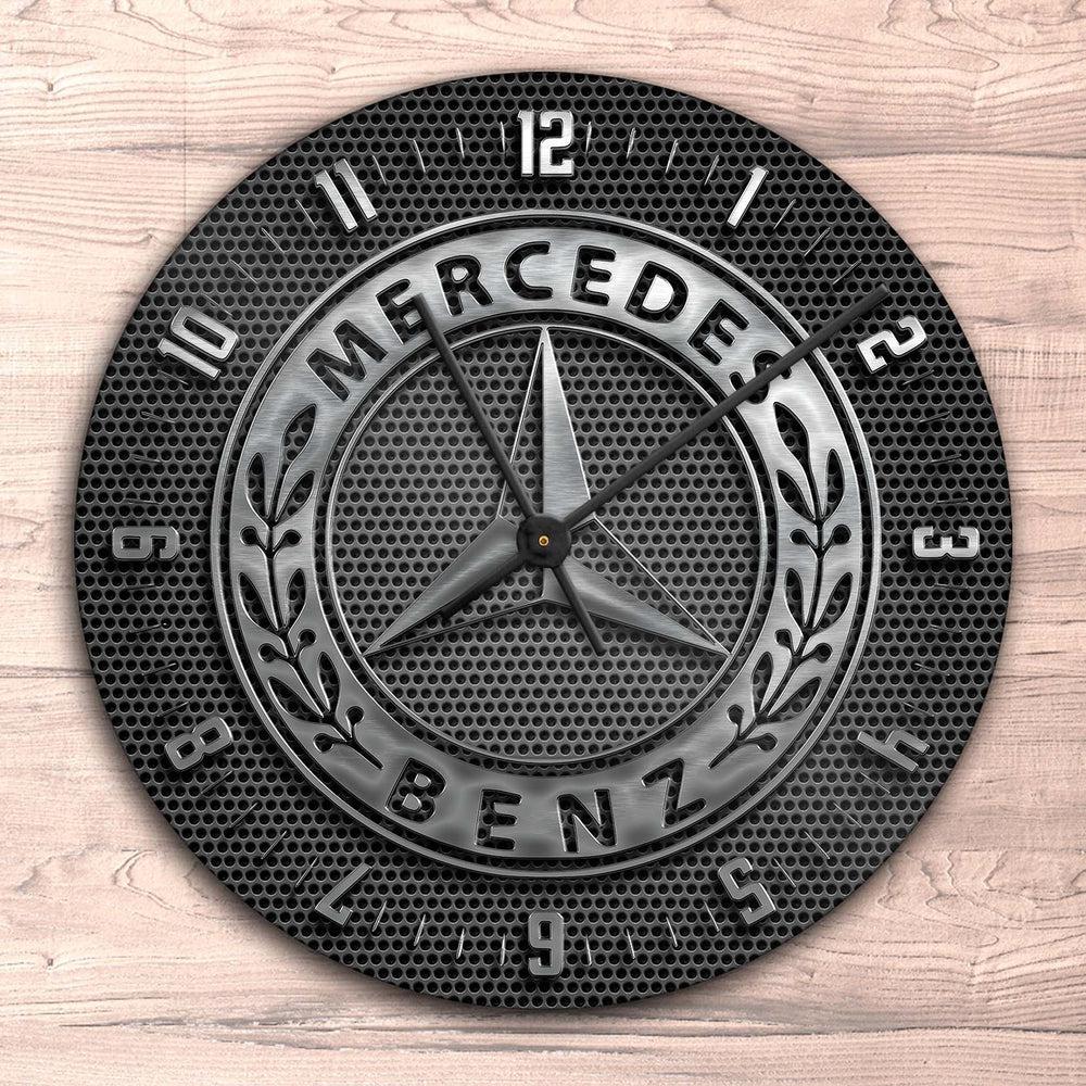 Mercedes Vægur Rundt-Clock-Mercedes-Garage Culture Shop- garage - man cave - merchandise