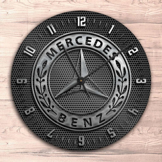 Mercedes Vægur Rundt-Clock-Mercedes-Garage Culture Shop- garage - man cave - merchandise