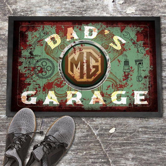 Mg Dads Garage Vintage Dørmåtte-Dørmåtte-MG-Garage Culture Shop- garage - man cave - merchandise
