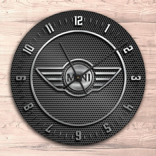 Mini Cooper Vægur Rundt-Clock-Mini-Garage Culture Shop- garage - man cave - merchandise