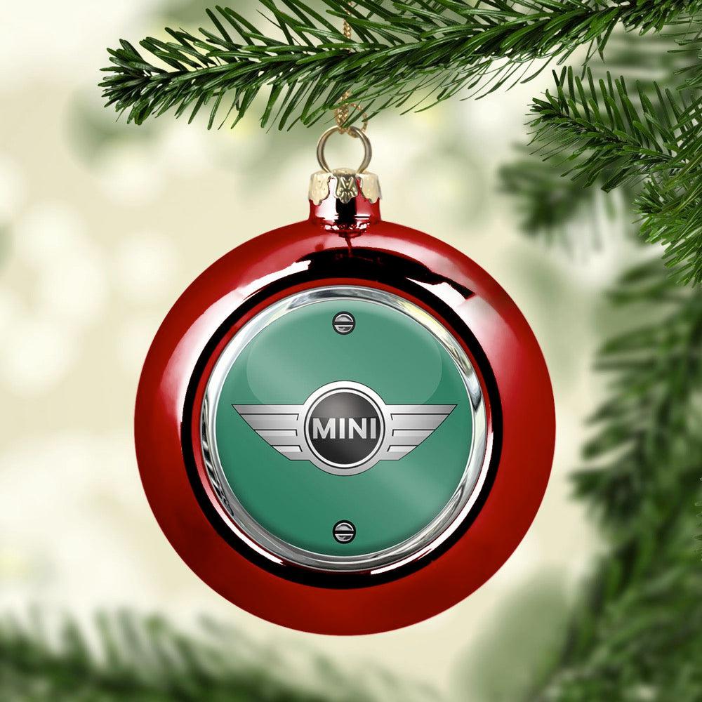 Mini Julekugle-Julekugle-Mini-Rød-Garage Culture Shop- garage - man cave - merchandise