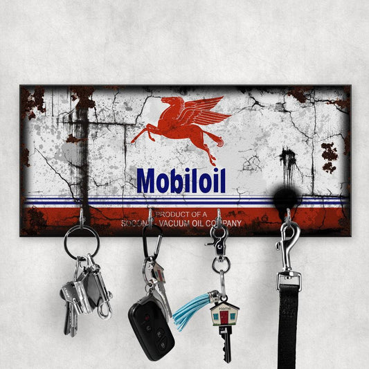 Mobiloil Motor Oil Vintage Nøgleholdere-Nøgleholdere-Motoroil-Garage Culture Shop- garage - man cave - merchandise