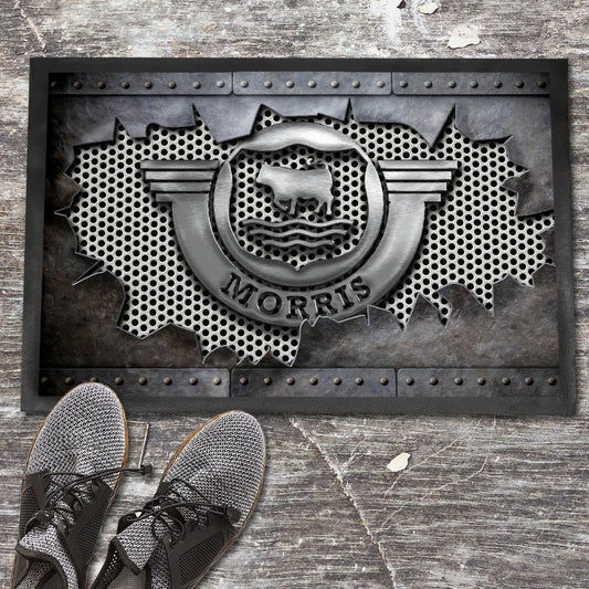 Morris Metal Ripped Dørmåtte-Dørmåtte-Morris-Garage Culture Shop- garage - man cave - merchandise