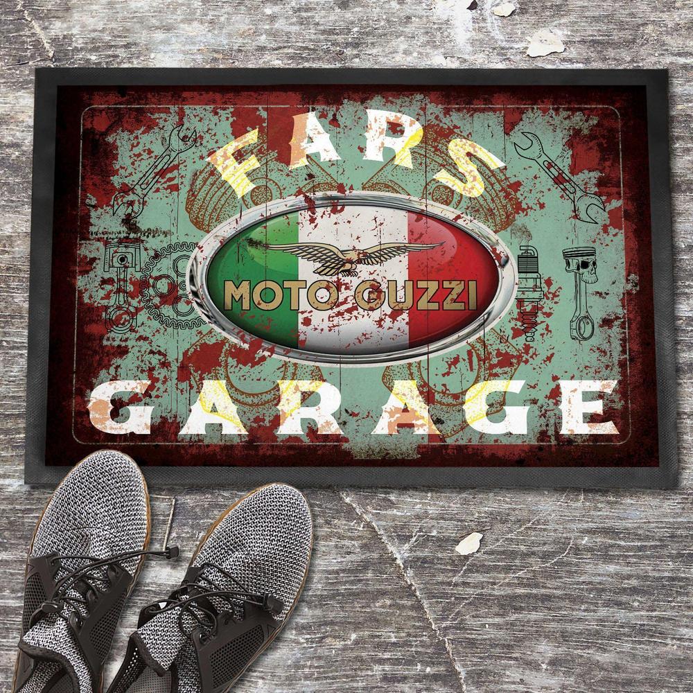 Moto Guzzi Fars Garage Vintage Dørmåtte-Dørmåtte-Moto Guzzi-Garage Culture Shop- garage - man cave - merchandise