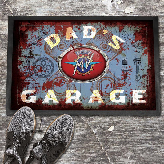 Mv Agusta Dads Garage Vintage Dørmåtte-Dørmåtte-MV Agusta-Garage Culture Shop- garage - man cave - merchandise