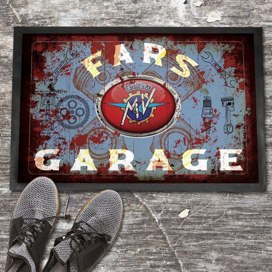 Mv Agusta Fars Garage Vintage Dørmåtte-Dørmåtte-MV Agusta-Garage Culture Shop- garage - man cave - merchandise