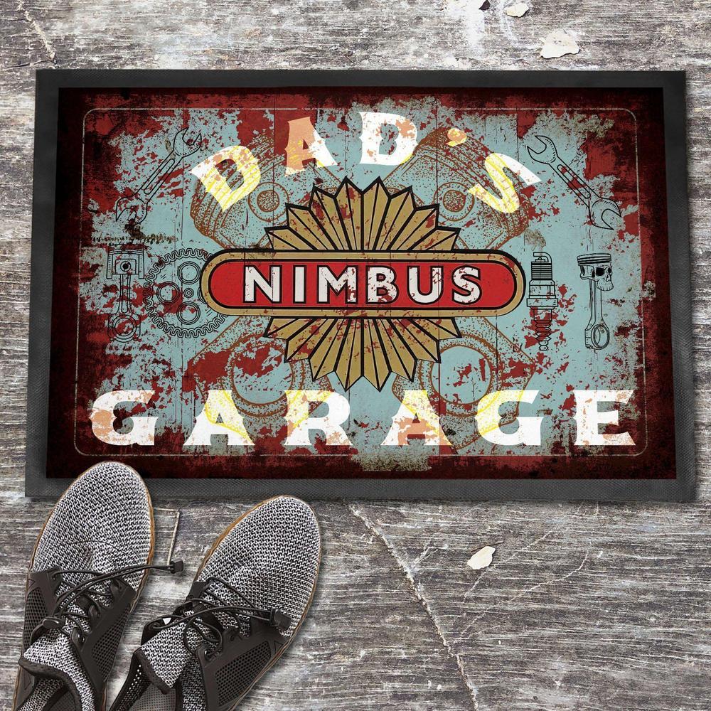 Nimbus Dads Garage Vintage Dørmåtte-Dørmåtte-Nimbus-Garage Culture Shop- garage - man cave - merchandise