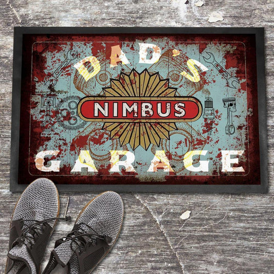 Nimbus Dads Garage Vintage Dørmåtte-Dørmåtte-Nimbus-Garage Culture Shop- garage - man cave - merchandise