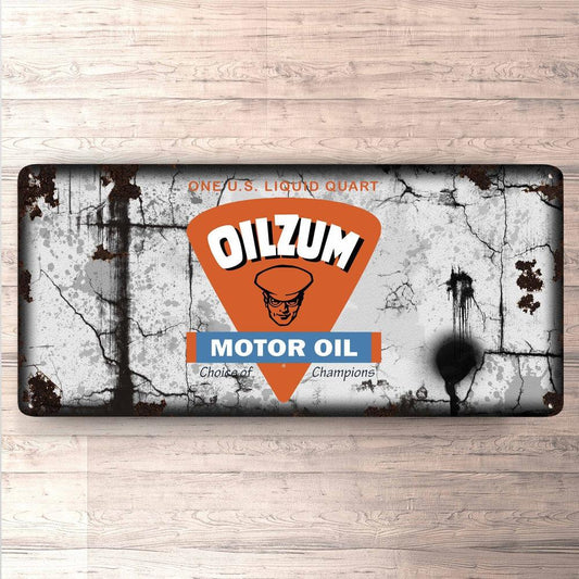 Oilzum Motor Oil Vintage 30x60cm Skilt-Skilte-Motoroil-Garage Culture Shop- garage - man cave - merchandise