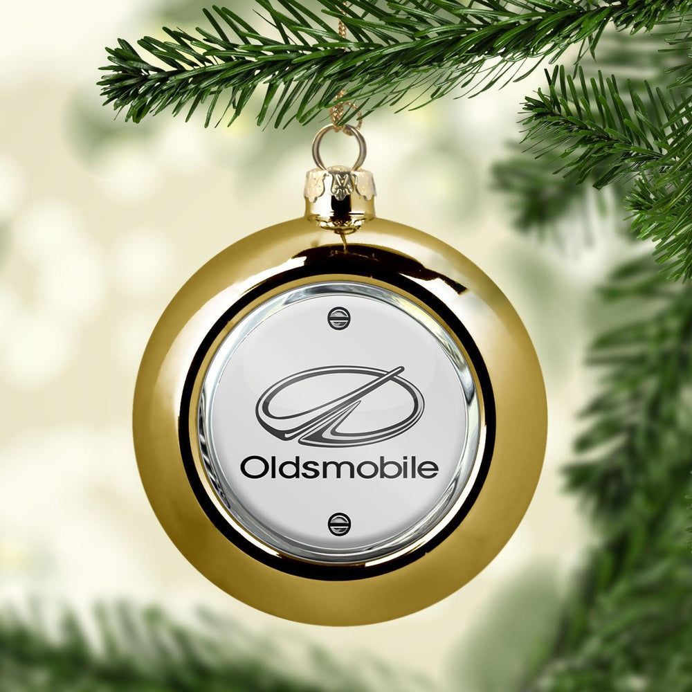 Oldsmobile Julekugle-Julekugle-Oldsmobile-Guld-Garage Culture Shop- garage - man cave - merchandise