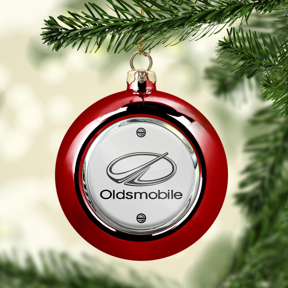 Oldsmobile Julekugle-Julekugle-Oldsmobile-Rød-Garage Culture Shop- garage - man cave - merchandise