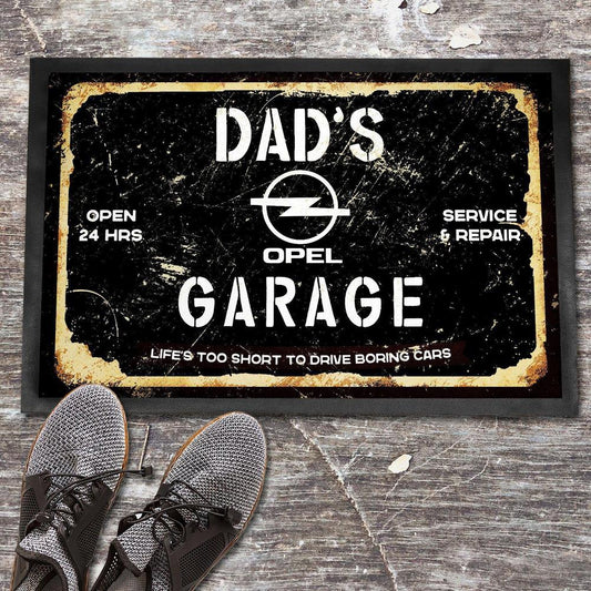 Opel Dads Garage Dørmåtte-Dørmåtte-Opel-Garage Culture Shop- garage - man cave - merchandise