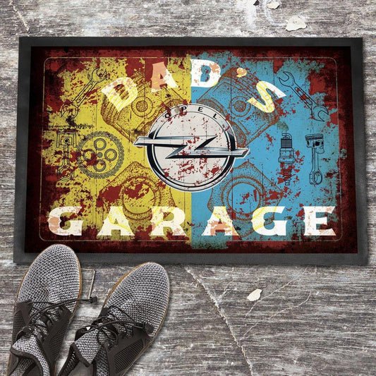 Opel Dads Garage Vintage Dørmåtte-Dørmåtte-Opel-Garage Culture Shop- garage - man cave - merchandise
