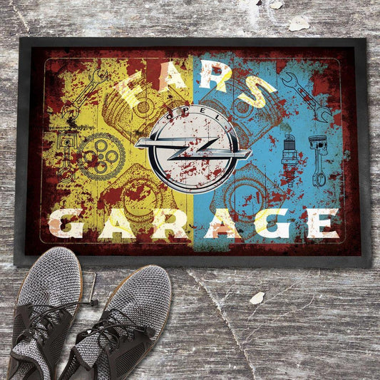 Opel Fars Garage Vintage Dørmåtte-Dørmåtte-Opel-Garage Culture Shop- garage - man cave - merchandise