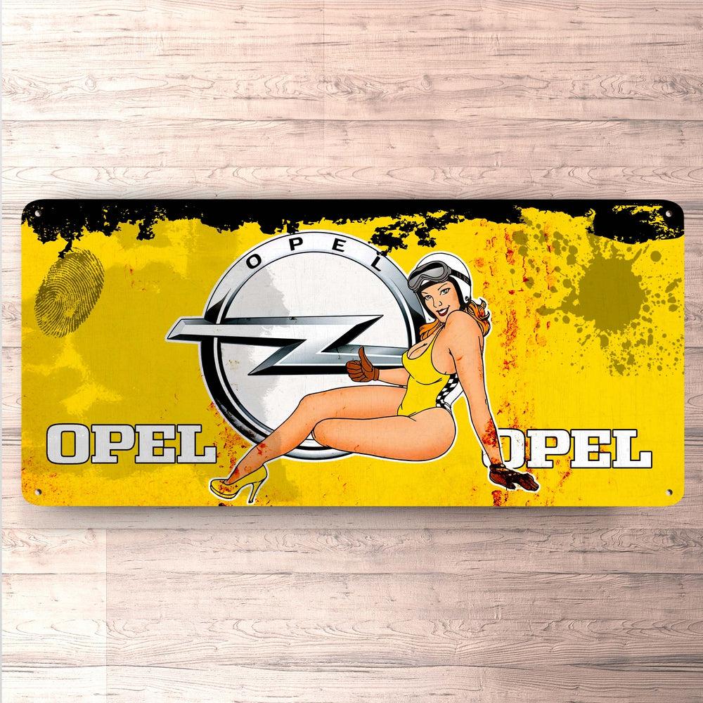 Opel Vintage 30x60cm Skilt-Skilte-Opel-Garage Culture Shop- garage - man cave - merchandise