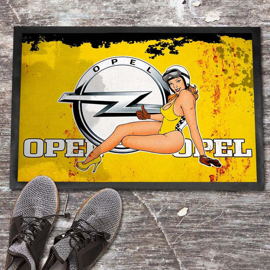 Opel Vintage Dørmåtte-Dørmåtte-Opel-Garage Culture Shop- garage - man cave - merchandise