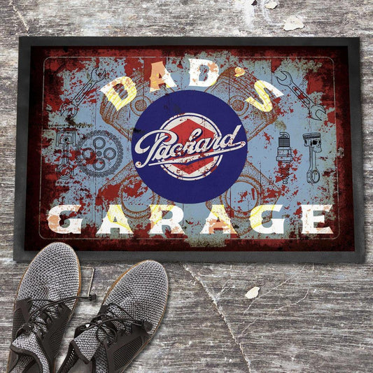 Packard Dads Garage Vintage Dørmåtte-Dørmåtte-Packard-Garage Culture Shop- garage - man cave - merchandise