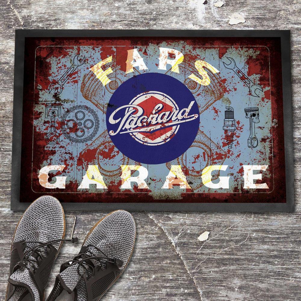 Packard Fars Garage Vintage Dørmåtte-Dørmåtte-Packard-Garage Culture Shop- garage - man cave - merchandise