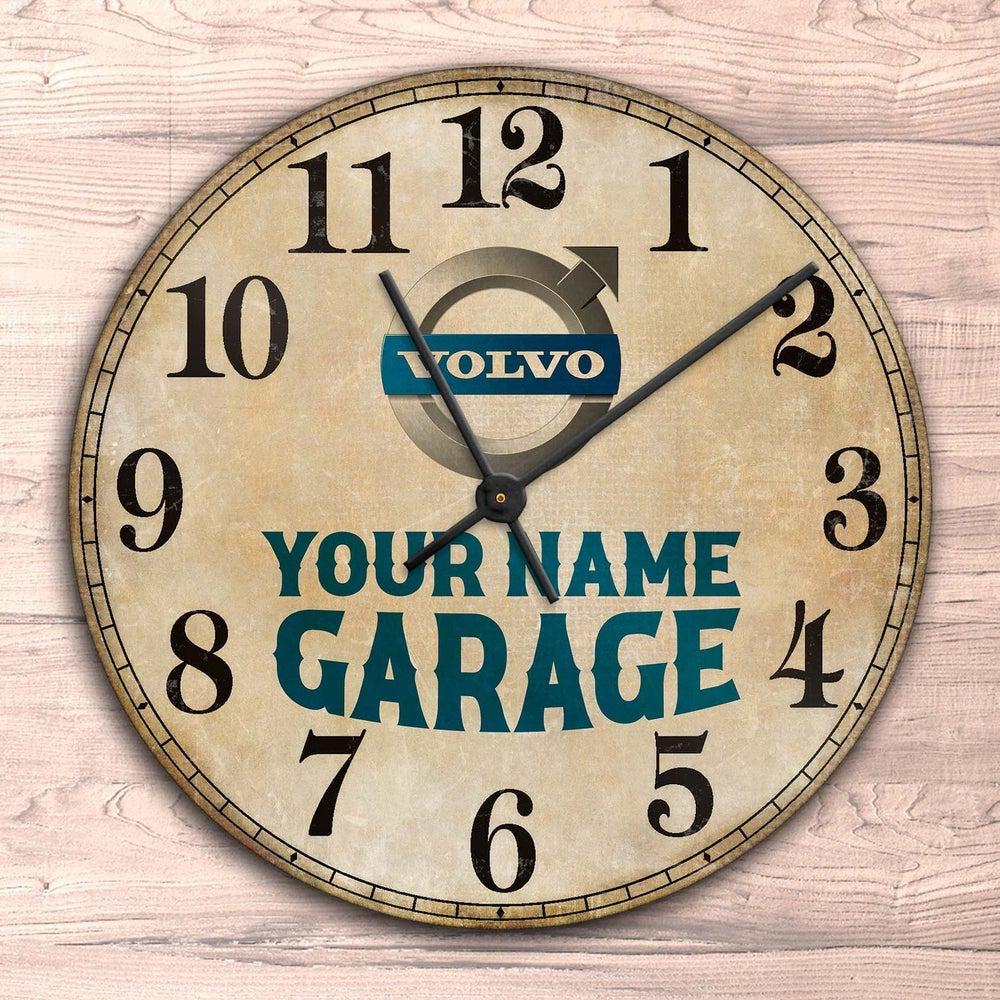Personlig Til Dig - Your Name Garage - Vægur Rundt-Clock-Custom-Garage Culture Shop- garage - man cave - merchandise