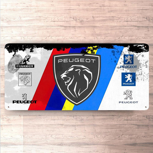 Peugeot Vintage 30x60cm Skilt-Skilte-Peugeot-Garage Culture Shop- garage - man cave - merchandise