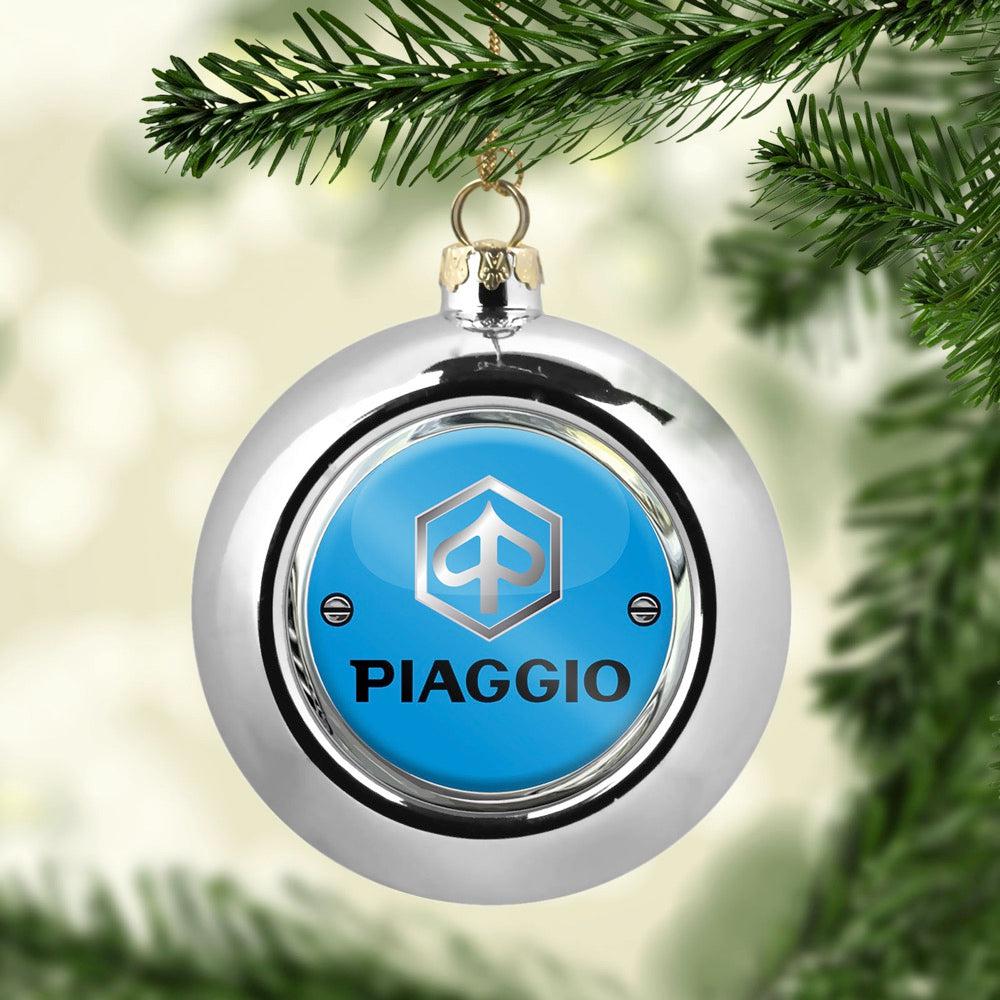 Piaggio Julekugle-Julekugle-Piaggio-Sølv-Garage Culture Shop- garage - man cave - merchandise