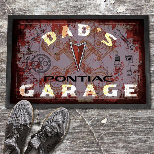 Pontiac Dads Garage Vintage Dørmåtte-Dørmåtte-Pontiac-Garage Culture Shop- garage - man cave - merchandise