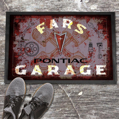 Pontiac Fars Garage Vintage Dørmåtte-Dørmåtte-Pontiac-Garage Culture Shop- garage - man cave - merchandise