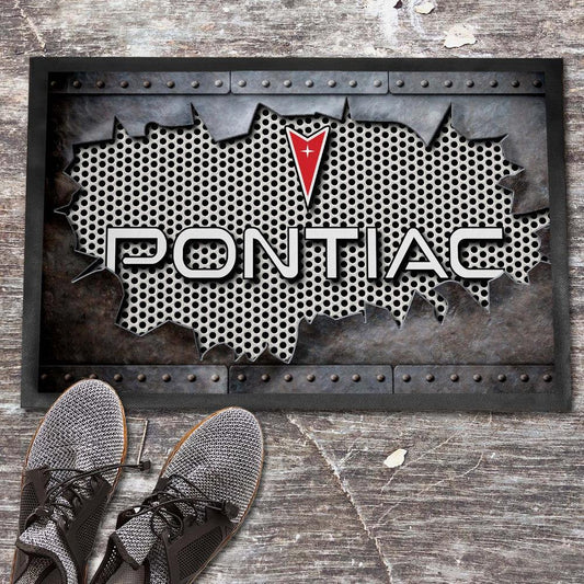 Pontiac Metal Ripped Dørmåtte-Dørmåtte-Pontiac-Garage Culture Shop- garage - man cave - merchandise