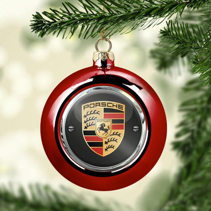 Porsche Julekugle-Julekugle-Porsche-Rød-Garage Culture Shop- garage - man cave - merchandise