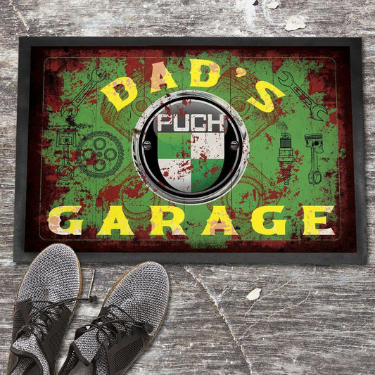 Puch Dads Garage Vintage Dørmåtte-Dørmåtte-Puch-Garage Culture Shop- garage - man cave - merchandise