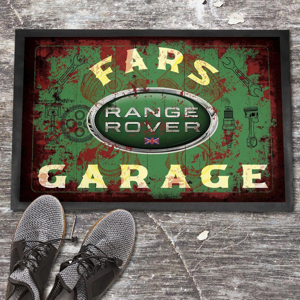 Range Rover Fars Garage Vintage Dørmåtte-Dørmåtte-Range Rover-Garage Culture Shop- garage - man cave - merchandise