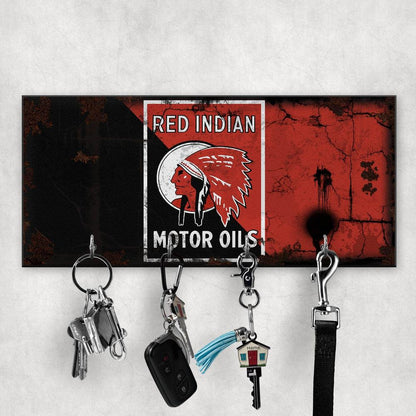 Red Indian Motor Oil Vintage Nøgleholdere-Nøgleholdere-Motoroil-Garage Culture Shop- garage - man cave - merchandise