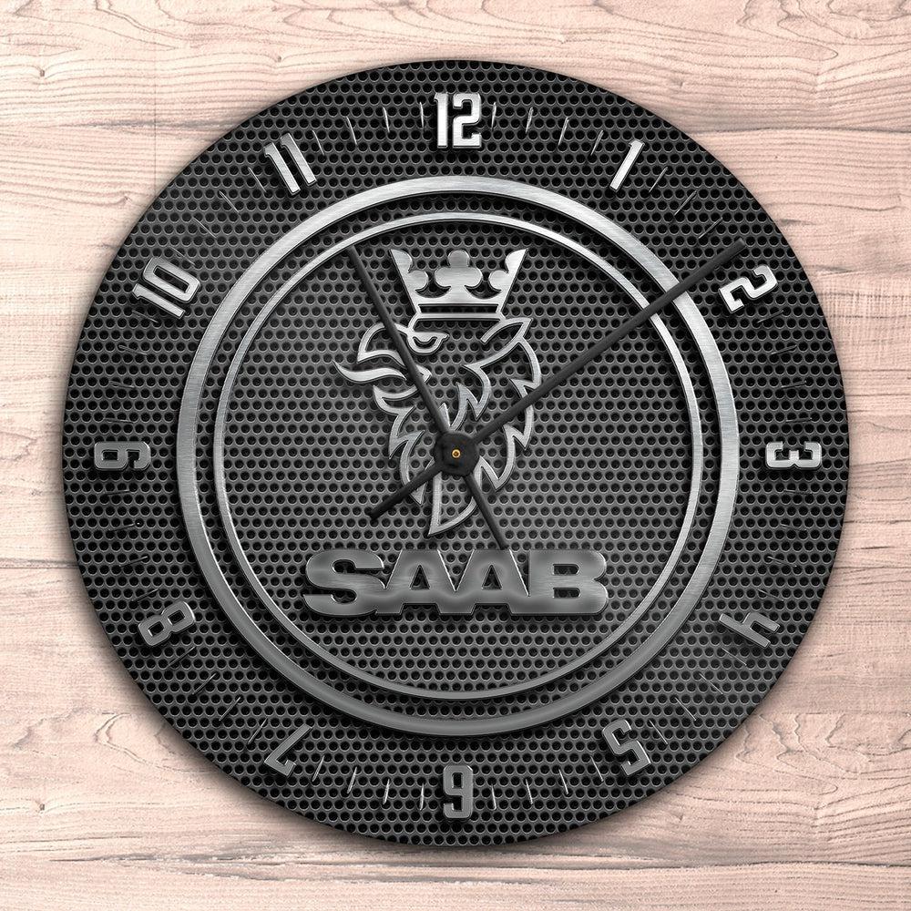 Saab Vægur Rundt-Clock-Saab-Garage Culture Shop- garage - man cave - merchandise