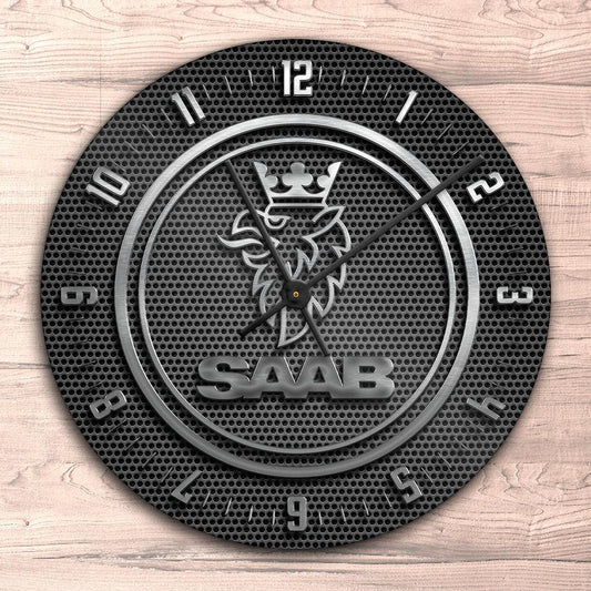 Saab Vægur Rundt-Clock-Saab-Garage Culture Shop- garage - man cave - merchandise