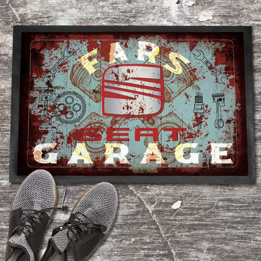 Seat Fars Garage Vintage Dørmåtte-Dørmåtte-Seat-Garage Culture Shop- garage - man cave - merchandise