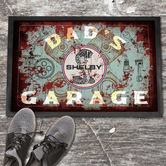 Shelby Dads Garage Vintage Dørmåtte-Dørmåtte-Shelby-Garage Culture Shop- garage - man cave - merchandise