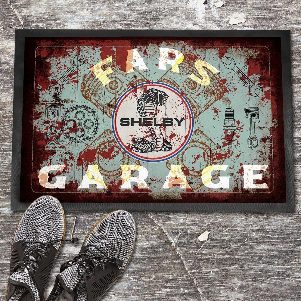 Shelby Fars Garage Vintage Dørmåtte-Dørmåtte-Shelby-Garage Culture Shop- garage - man cave - merchandise
