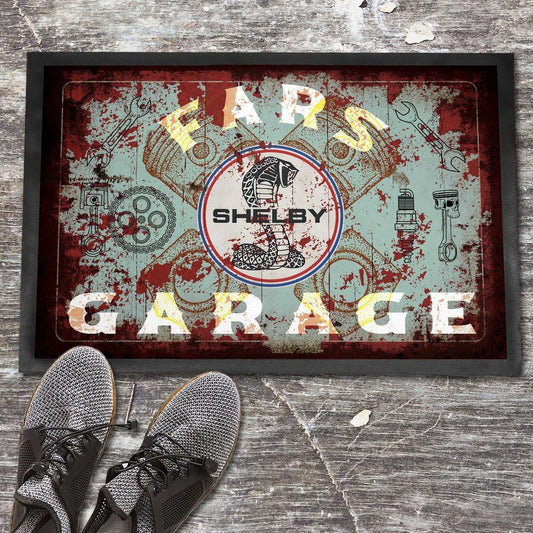 Shelby Fars Garage Vintage Dørmåtte-Dørmåtte-Shelby-Garage Culture Shop- garage - man cave - merchandise