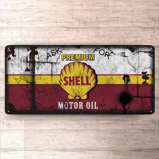 Shell Motor Oil Vintage 30x60cm Skilt-Skilte-Motoroil-Garage Culture Shop- garage - man cave - merchandise